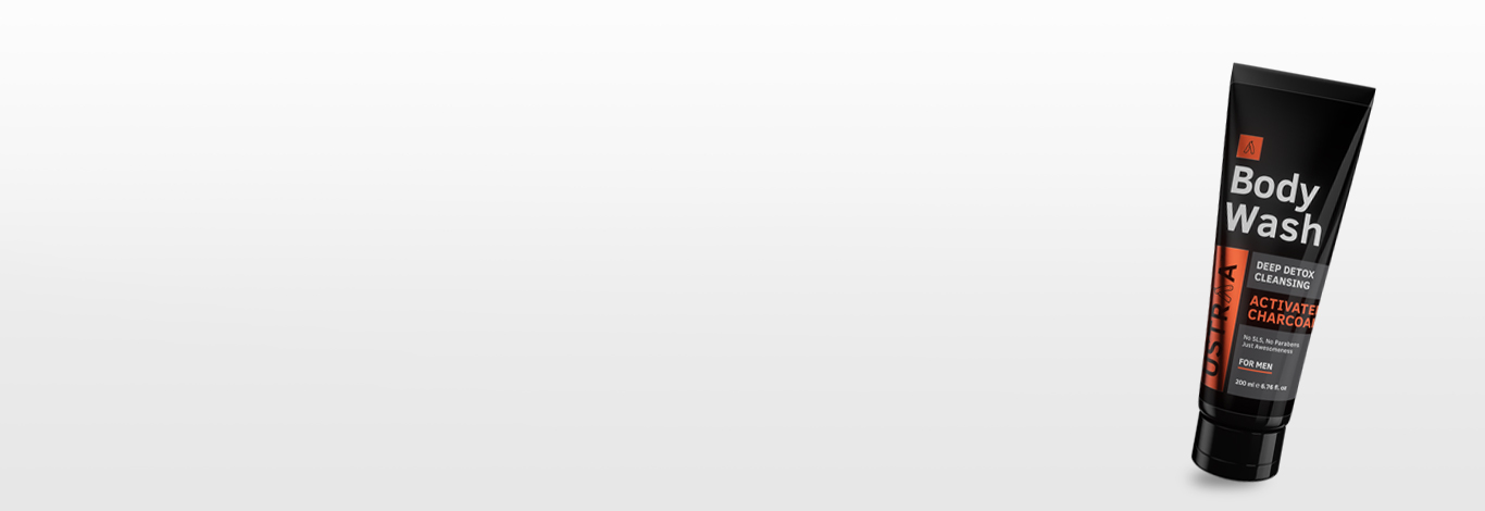 Benefits of Body Wash for Men - Activated Charcoal - 200 ml - Set of 3