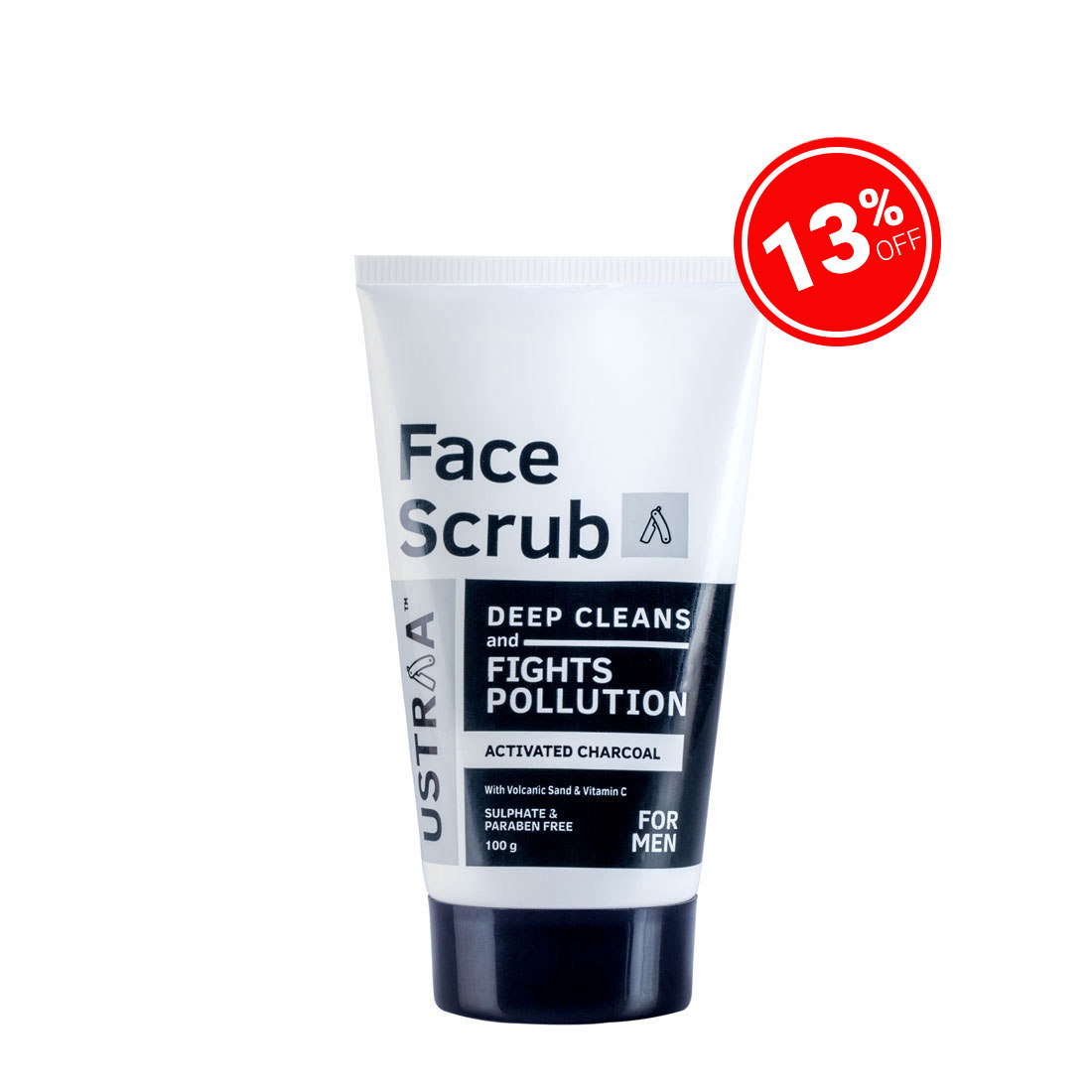 Activated Charcoal Face Scrub For Men Ustraa