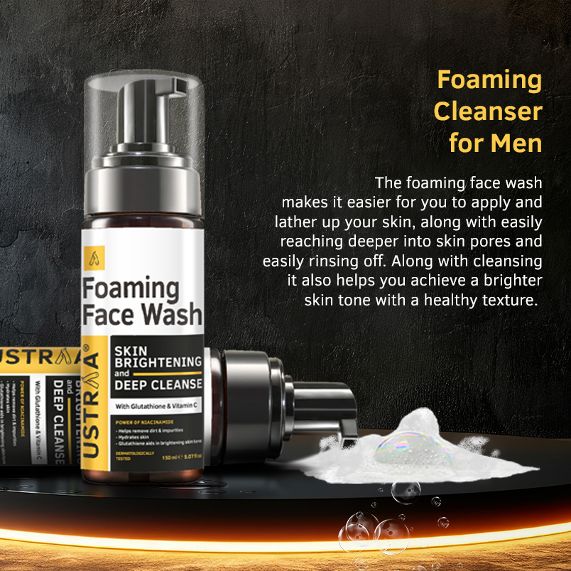 Ustraa Foaming Face Wash - For Skin Brightening & Night Cream