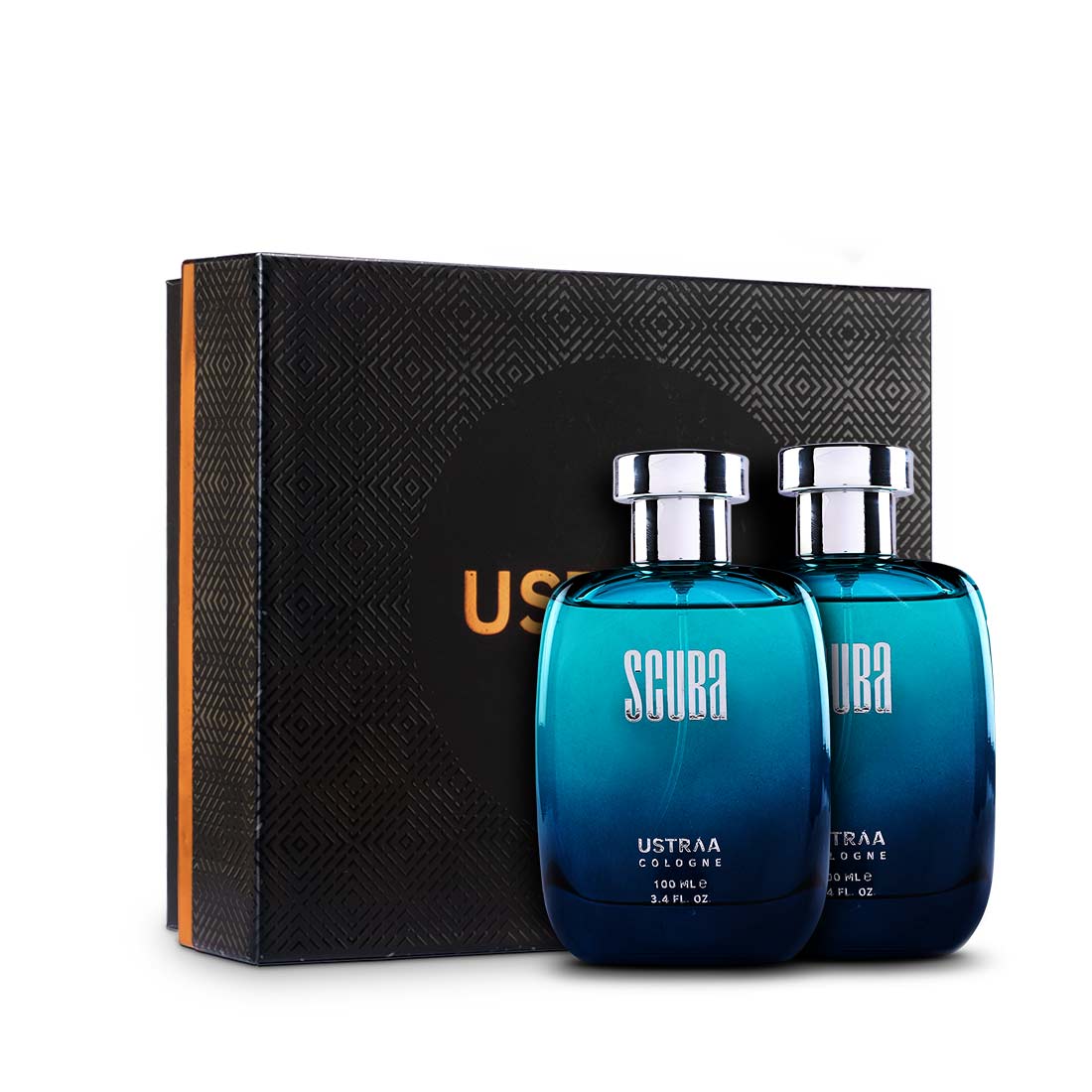 Ustraa Fragrance Gift Box - Scuba Cologne - Perfume for Men - 100ml - Set of 2