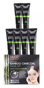 VLCC Activated Bamboo Charcoal Facial Kit with FREE Rose Water Toner - 400 g