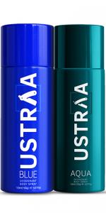 Blue & Aqua Deodorants Body Spray Combo