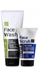 Face Wash Acne Control and Face Scrub De-Tan - for Effective Tan Removal