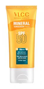 VLCC Mineral Sunscreen Tinted SPF 50 PA+++ Ultra Lightweight Non-Comedogenic - 50 g