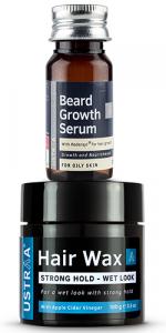Beard Growth Serum & Hair Wax (Wet Look)