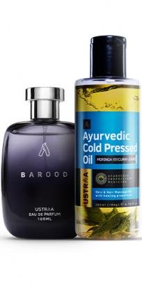 Ayurvedic Cold Pressed Oil & Barood EDP -Perfume for Men Combo