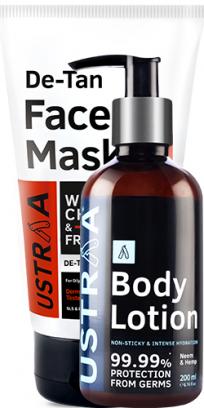 Body Lotion Germ Free & Face Mask Oily Skin