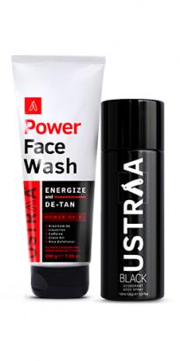 Power Face Wash Energize & BLACK Deodorant Body Spray