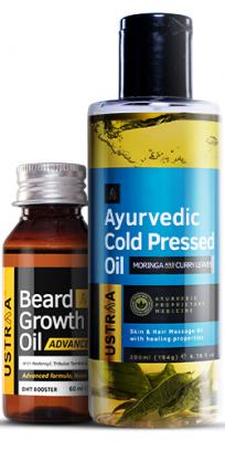 Ayurvedic Cold Pressed Oil & Beard Growth Oil Advanced Combo