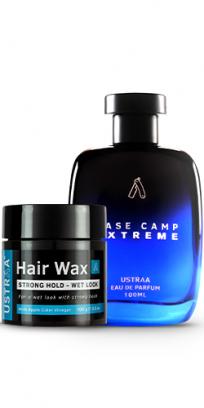 Base Camp Extreme EDP - Perfume for Men & Strong Hold Hair Wax Wet Look