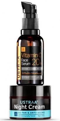 Bright Skin Combo - Vitamin C Face Serum - 30ml & Night Cream with Niacinamide - 50g