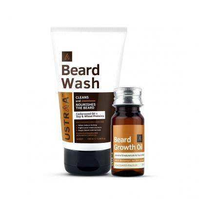Beard Growth Oil - 35 ml & Beard Wash Woody - 100 ml