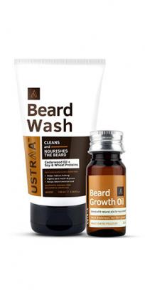 Beard Growth Oil - 35 ml & Beard Wash Woody - 100 ml