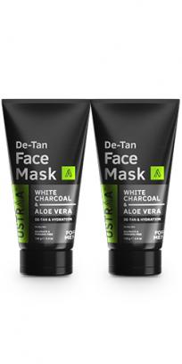 De-Tan Face Mask - Dry Skin - Set of 2 - for Effective Tan Removal