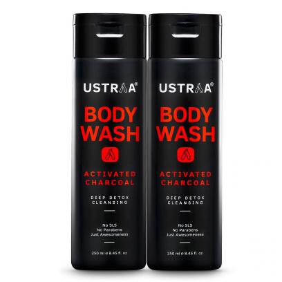 Body Wash for Men - Activated Charcoal - 250 ml - Set of 2