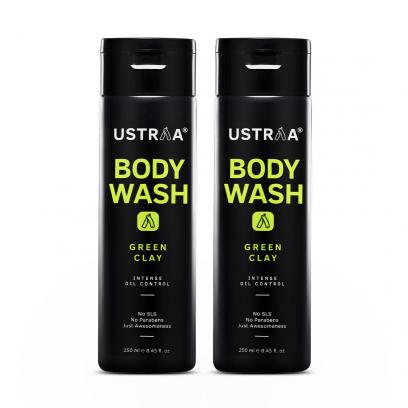 Body Wash for Men - Green Clay - 250 ml - Set of 2