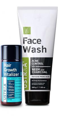 Hair Growth Vitalizer & Neem & Charcoal Facewash