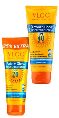VLCC Fair+Glow SPF 20 & 3D Youth Boost SPF 40 PA +++ Sunscreen