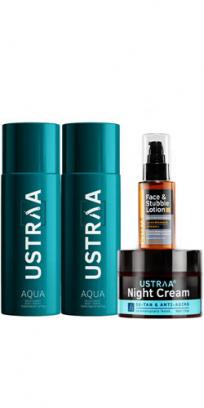 Aqua Deodorant Set of 2, Night Cream & Stubble Lotion