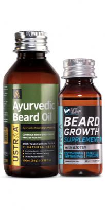 Ayurvedic Beard Oil & Beard Growth Supplement