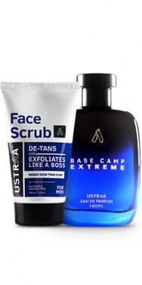 Base Camp Extreme EDP - Perfume for Men & De-Tan Face Scrub