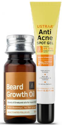 Anti Acne Spot Gel & Beard Growth Oil
