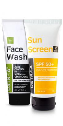 Face Wash Acne Control & Sunscreen for men SPF 50+ 