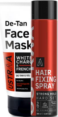 Hair Fixing Spray & Face Mask Oily Skin