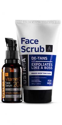 Vitamin C Face Serum &  De-Tan Face Scrub