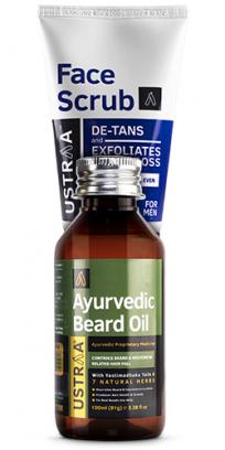 Ayurvedic Beard Oil & De-Tan Face Scrub 