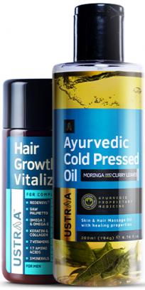 Ayurvedic Cold Pressed Oil & Hair Growth Vitalizer Combo