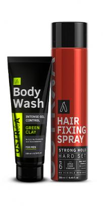 Body Wash (Green Clay) & Hair Fixing Spray