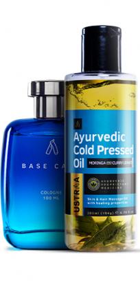 Ayurvedic Cold Pressed Oil & Cologne Base Camp Combo