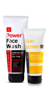 Power Face Wash Energize & Sunscreen for men SPF 50+