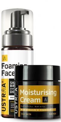 Foaming Face Wash - For Skin Brightening - 150 ml & Moisturising Cream for Oily Skin - 100g