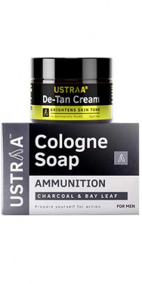 De-Tan Cream - Tan Removal For Men & Cologne Soap Ammunition