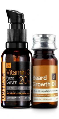 Vitamin C Face Serum & Beard Growth Oil