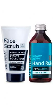 Face Scrub - Activated Charcoal and Hand Rub - 200 ml