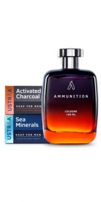 Ammunition Cologne - 100 ml - Perfume for Men & Deo Soaps Set of 2