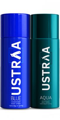 Blue & Aqua Deodorants Body Spray Combo