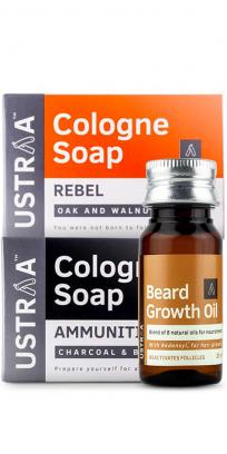 Beard Growth Oil & 2 Cologne Soaps