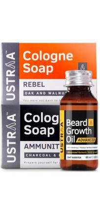 Beard Growth Oil- Advanced & 2 Cologne Soaps