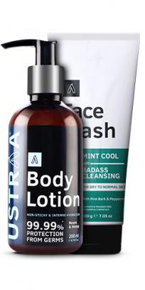 Body Lotion Germ Free & Face Wash Dry Skin