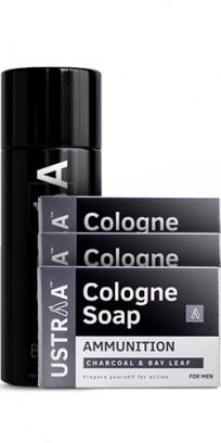 Black Deodorant Body Spray 150 ml & Ammunition Cologne Soap - Pack of 3