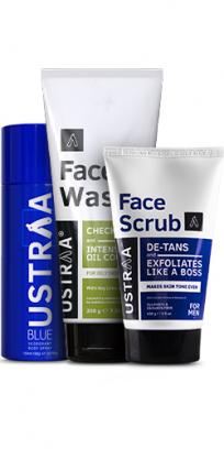 BLUE Deodorant Body Spray - 150 ml,Face Wash Oily Skin & Face Scrub - De Tan - For Tan Removal