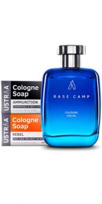 Base Camp Cologne - 100 ml - Perfume for Men and Ammunition & Rebel Cologne Soaps