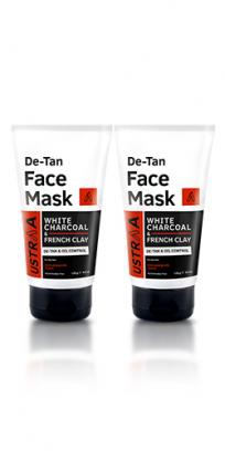 De-Tan Face Mask - Oily Skin - Set of 2 - for Effective Tan Removal