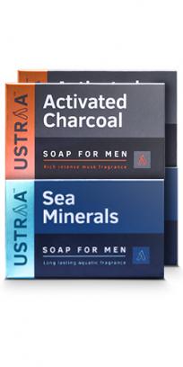 Deo Soap for Men with Sea Minerals & Activated Charcoal -100 g (Pack of 4)