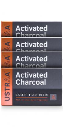 Deo Soap For Men with Activated Charcoal -100 g (Pack of 4)