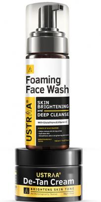 Foaming Face Wash - For Skin Brightening - 150 ml & De Tan Cream - 50 g